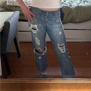 Big Star Light Blue Distressed Boyfriend Jeans